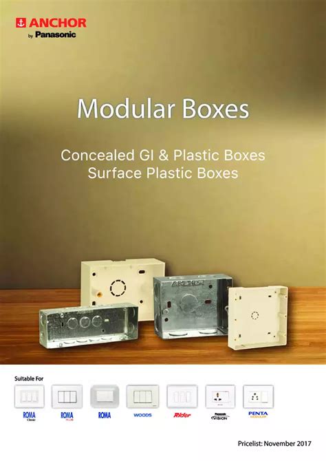 electrical modular boxes|modular box size list pdf.